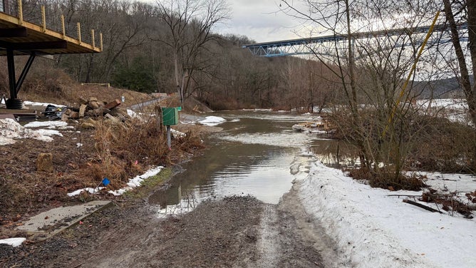 The National Weather Service (NWS) issued a flash flood warning for several Western Pennsylvania communities Friday morning after a major ice jam formed around a bend in the Allegheny River roughly from Emlenton to Foxburg, some 60 miles north of Pittsburgh.