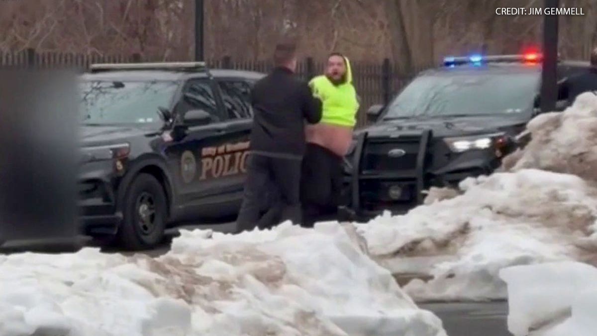 A father who allegedly stabbed his son is apprehended.