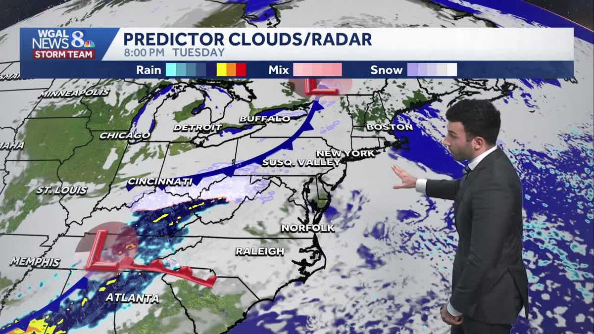 Sunshine with brisk & frigid conditions persisting; snow chances this week in south-central Pennsylvania