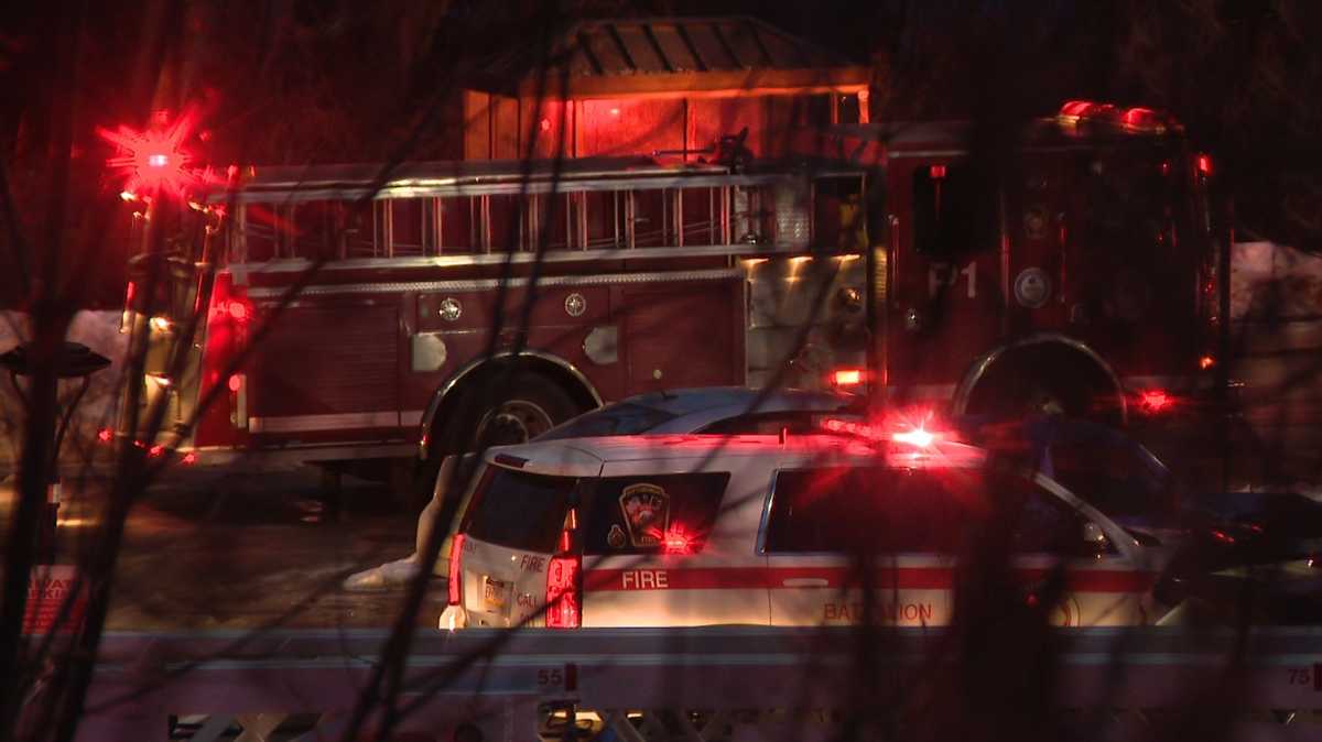 Fire response at Douglas Plaza Apartments in Wilkinsburg