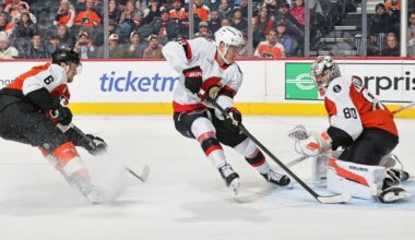 Philadelphia Flyers fall to Ottawa Senators in OT as Tim Stutzle scores winning goal