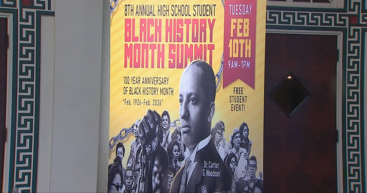 Students fill Soldiers and Sailors Memorial Hall to learn more about American Black history