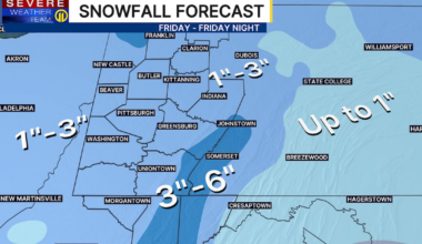 Careful, drivers! More snow showers expected this evening, squalls possible – WPXI