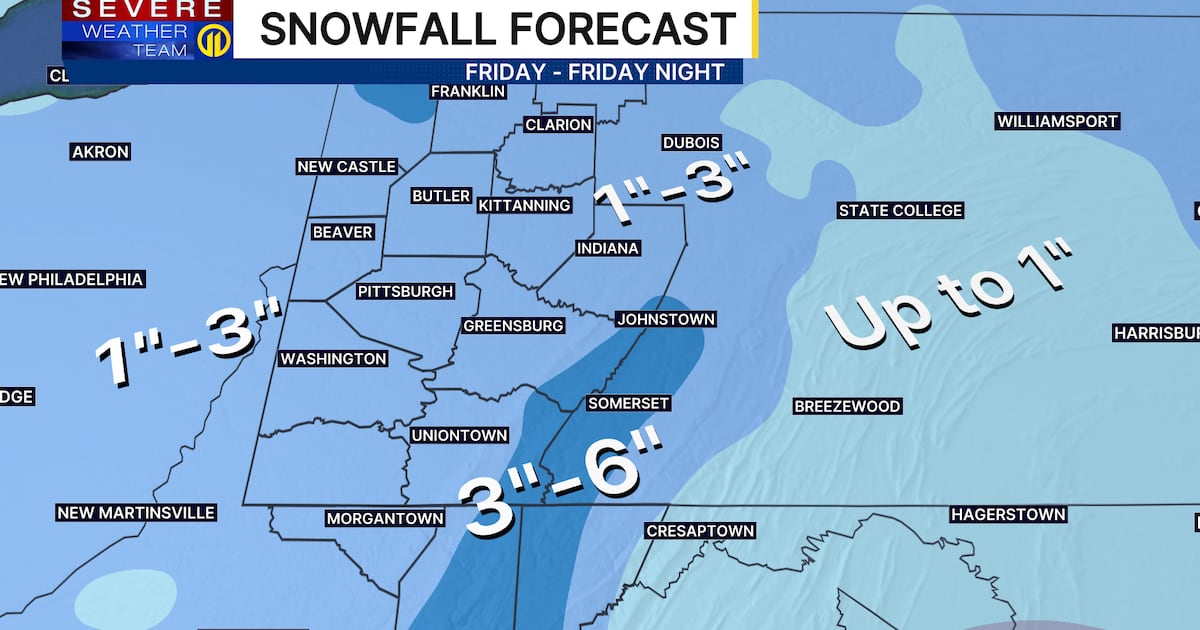 Careful, drivers! More snow showers expected this evening, squalls possible – WPXI