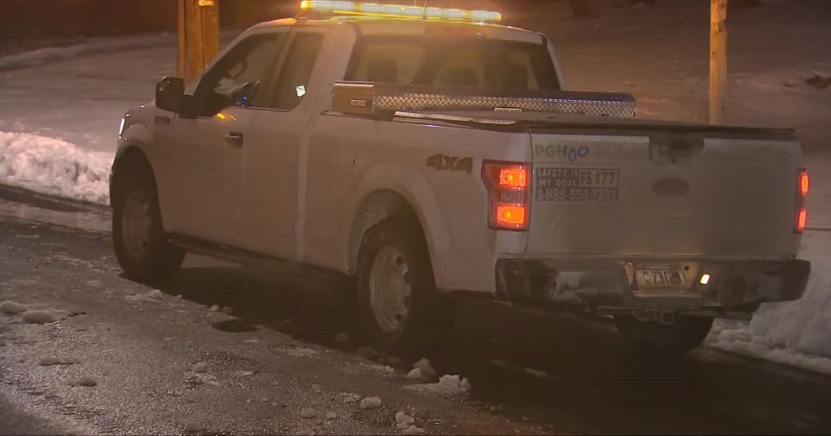 Water main break leaves street frozen in Hill District – WPXI