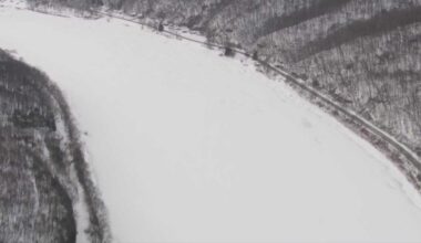 See the frozen Allegheny River in Western Pennsylvania
