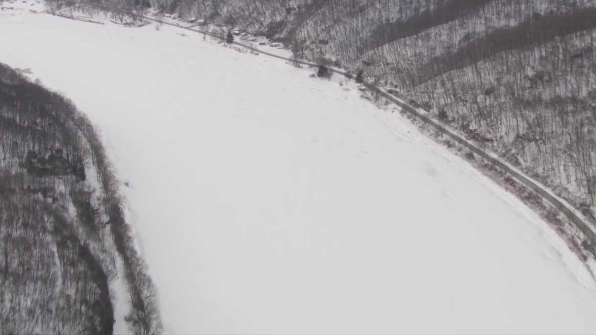 See the frozen Allegheny River in Western Pennsylvania