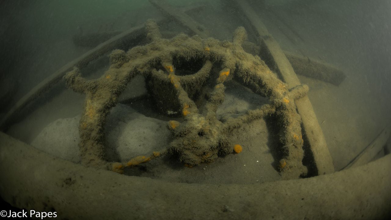 An underwater photo of the Clough, which sank in 1868 in Lake Erie. (Jack Papes/The National Museum of the Great Lakes)