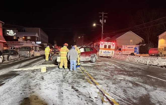 Crash along Brownsville Rd. Crash along Brownsville Rd.