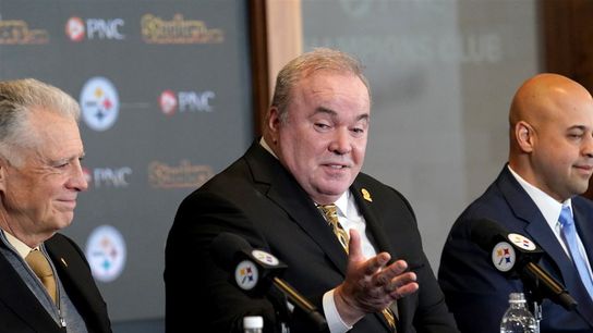 Steelers Mike McCarthy, Omar Khan, and Art Rooney II Steelers Mike McCarthy, Omar Khan, and Art Rooney II