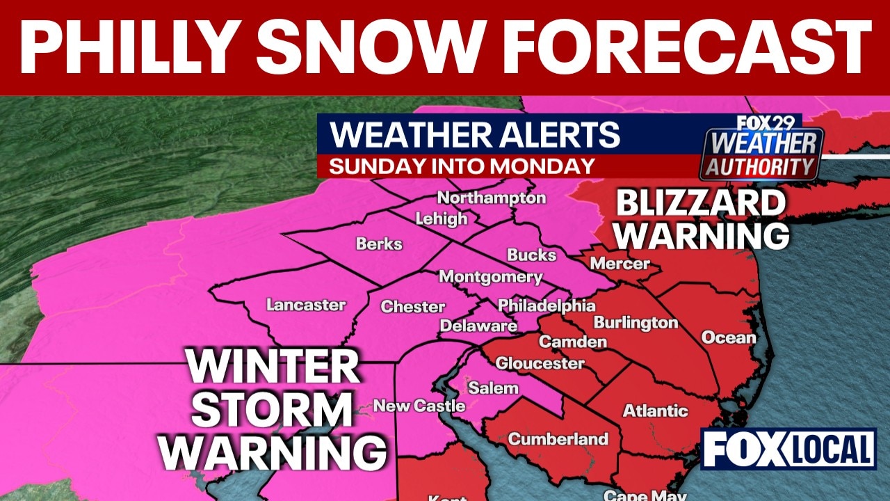 Philly snow storm: 10+ inches expected in the city