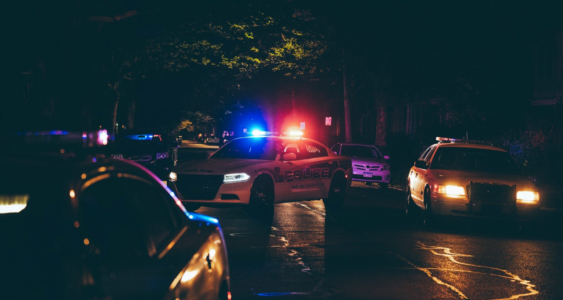 Police Scene Stock Image