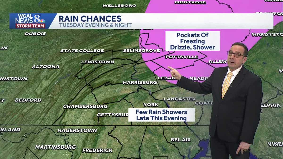 Scattered Showers Tonight; Patchy Freezing Drizzle For Some