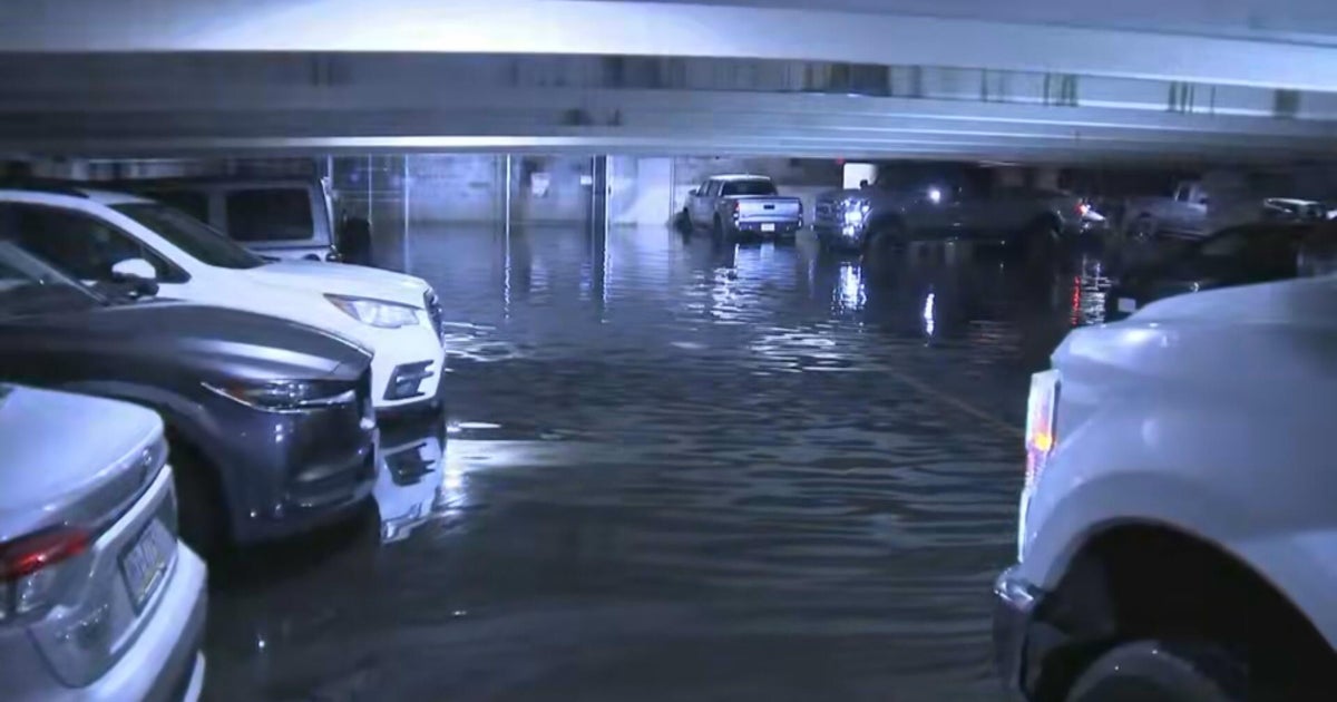 North Philadelphia parking garage floods as water gushes from ceiling
