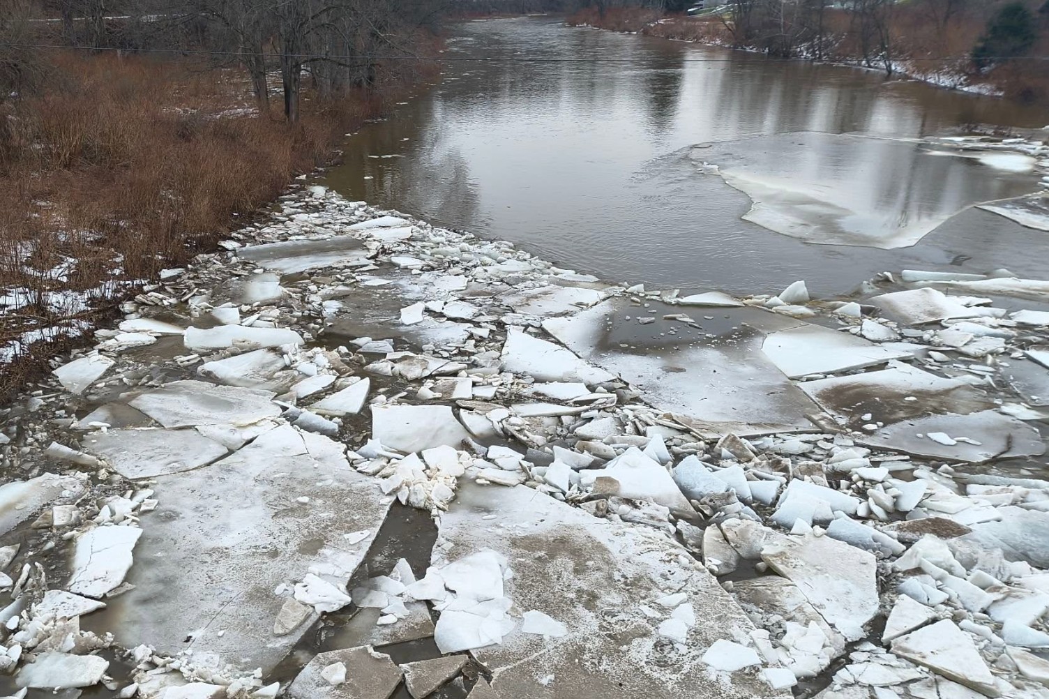 Route 28 Closed in New Bethlehem Area Due to Ice Jams, Flooding