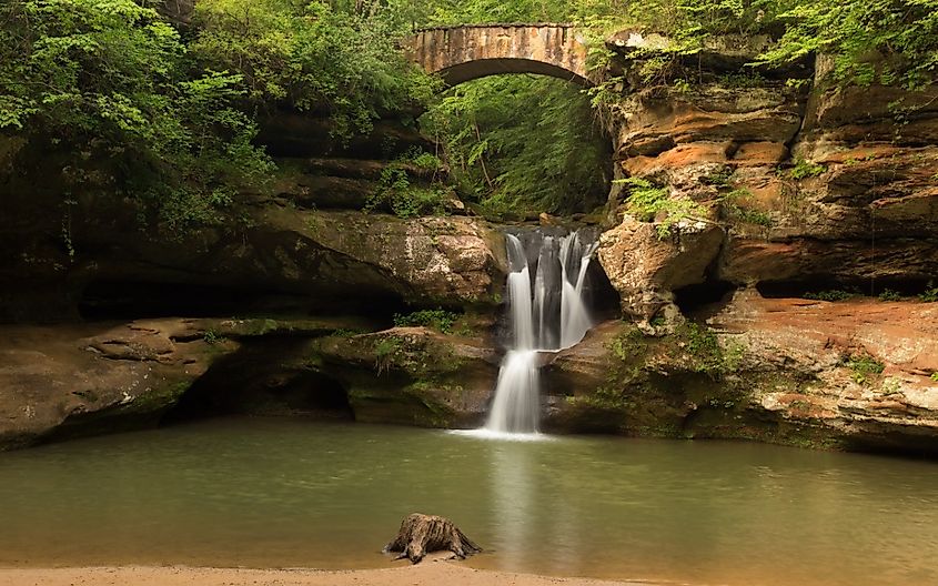 Upper Falls at Old Man's Cave, Hocking Hills State Park, Ohio.