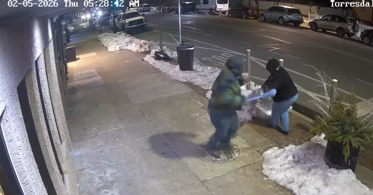 Police looking for suspect after video shows woman robbed in Philadelphia's Tacony neighborhood