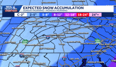 Dry Saturday; Winter Storm Sunday in South Central Pennsylvania