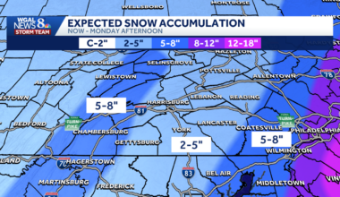 Accumulating Snow Overnight Sunday In South Central Pennsylvania