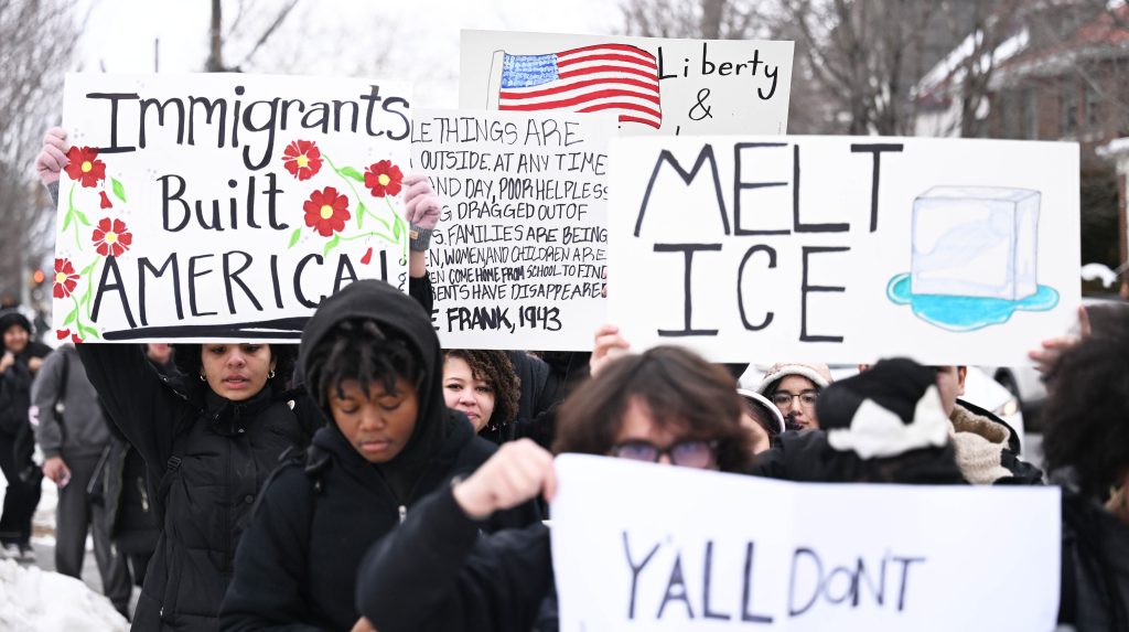 Allen High School students stage walkout in protest of ICE