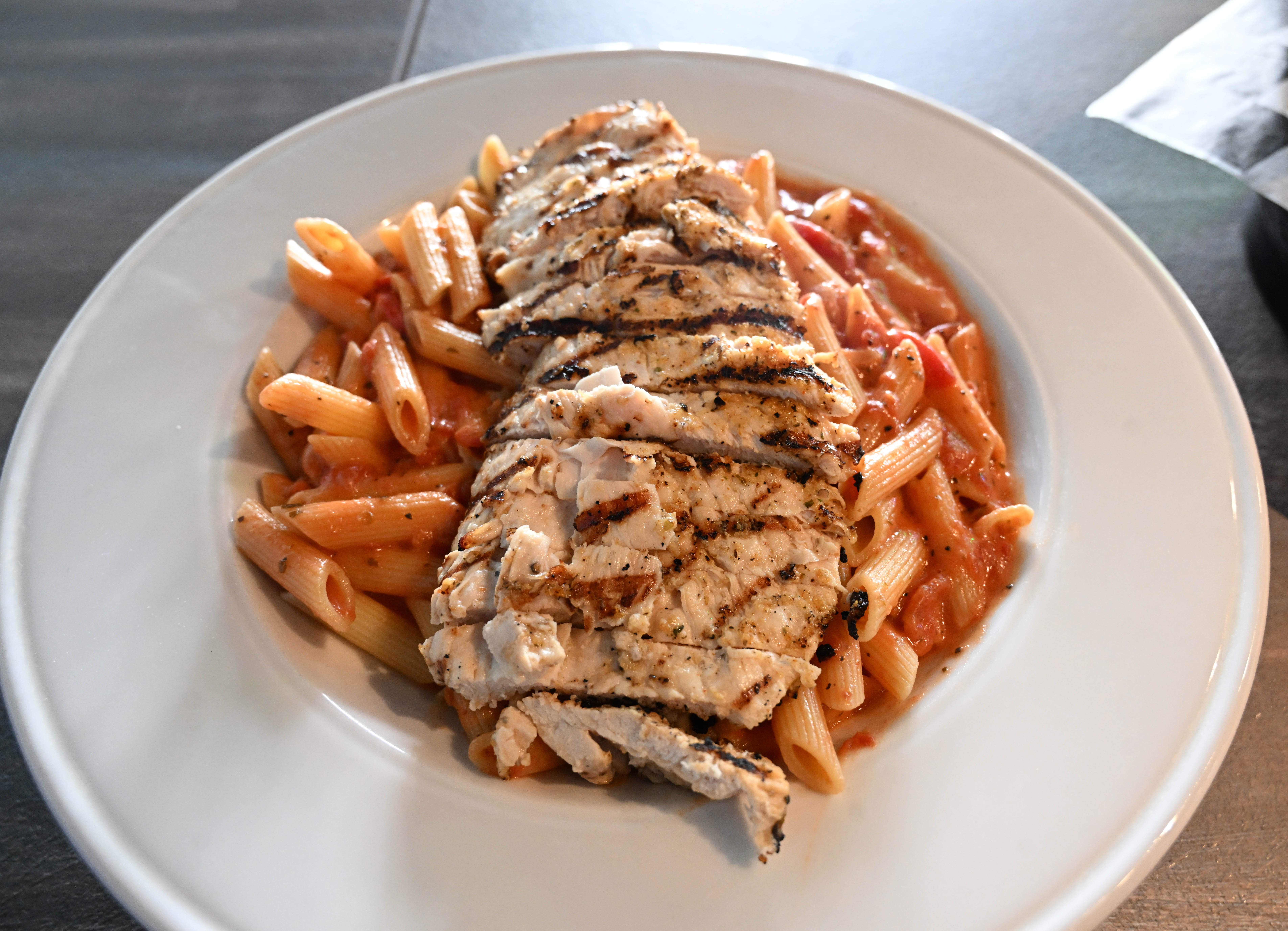 Dish Penne Vodka with chicken is seen Thursday, Jan. 29,...