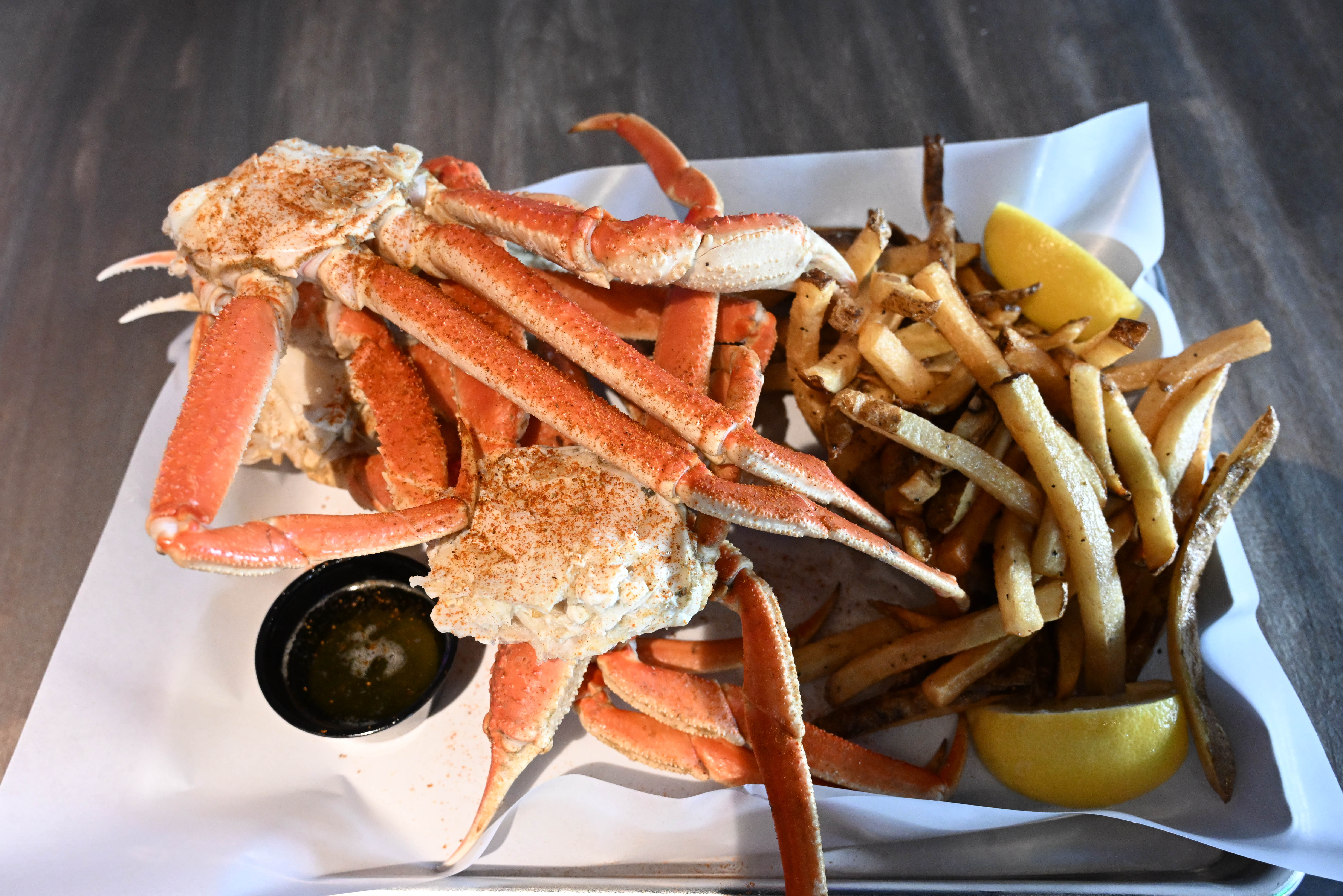 Crab legs are seen Thursday, Jan. 29, 2026, at Sotto...