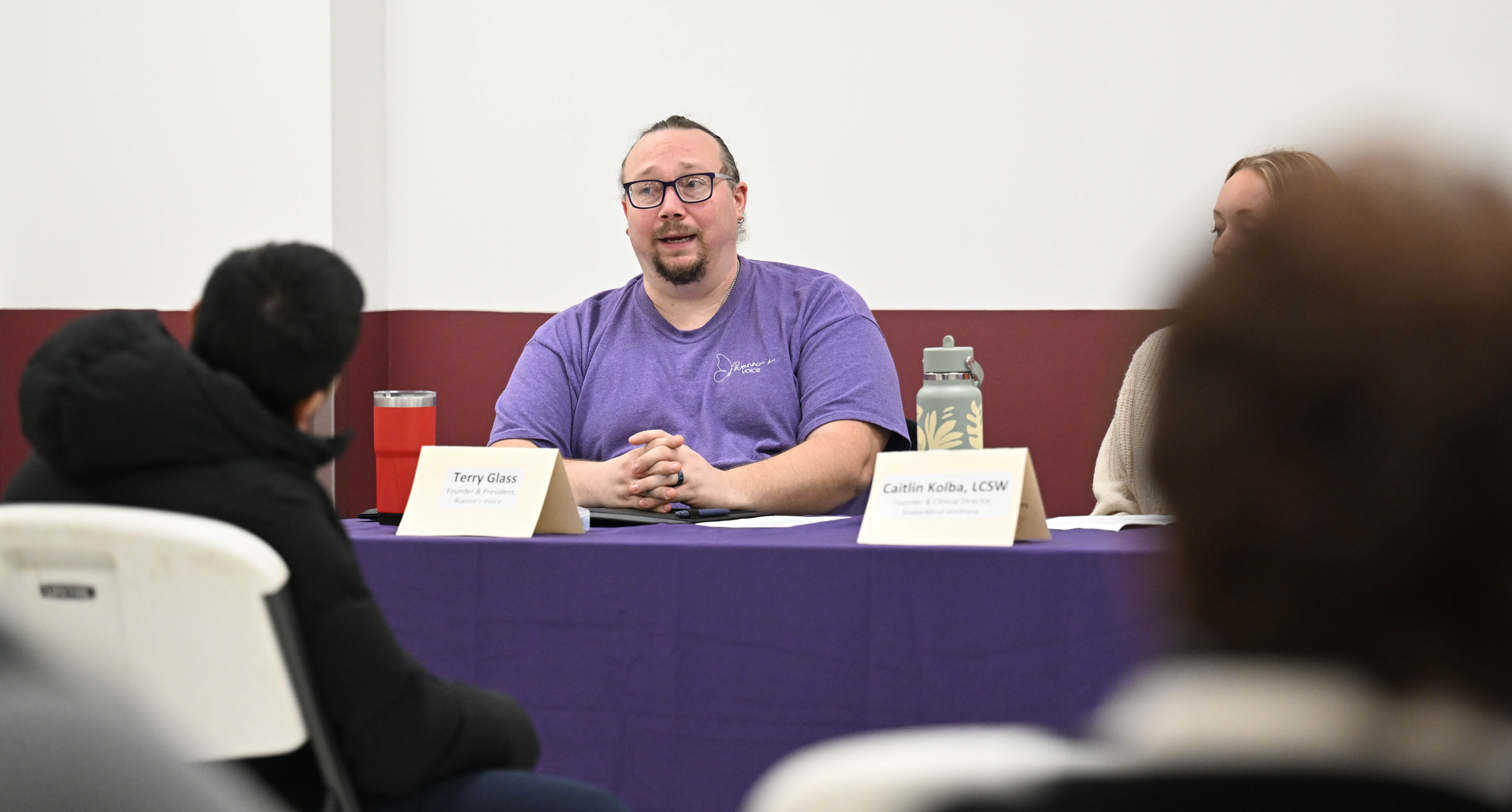 Terry Glass speaks Tuesday, Feb.24, 2026, as the Northampton County...