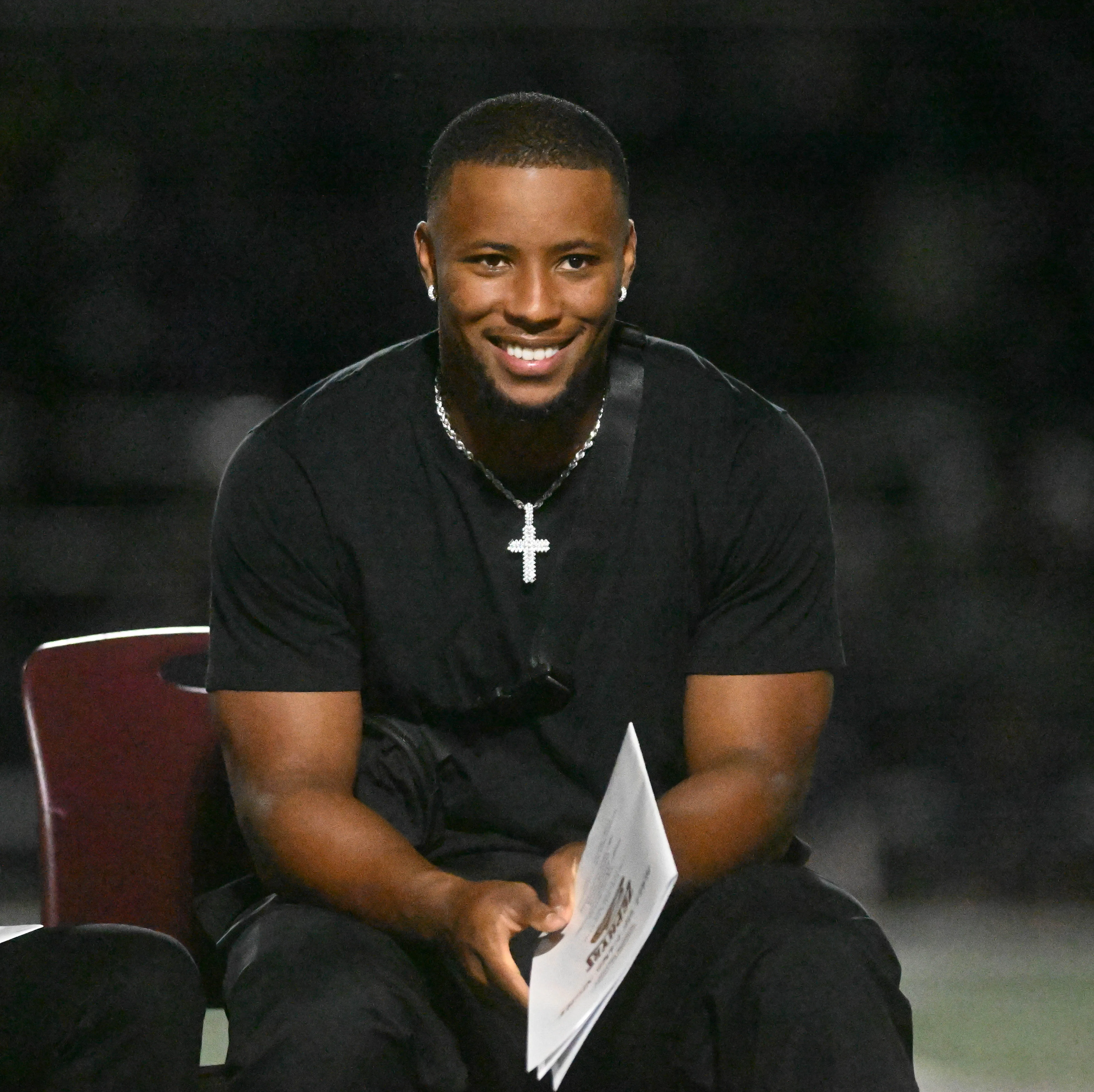 Saquon Barkley is inducted into the Whitehall Hall of Fame...