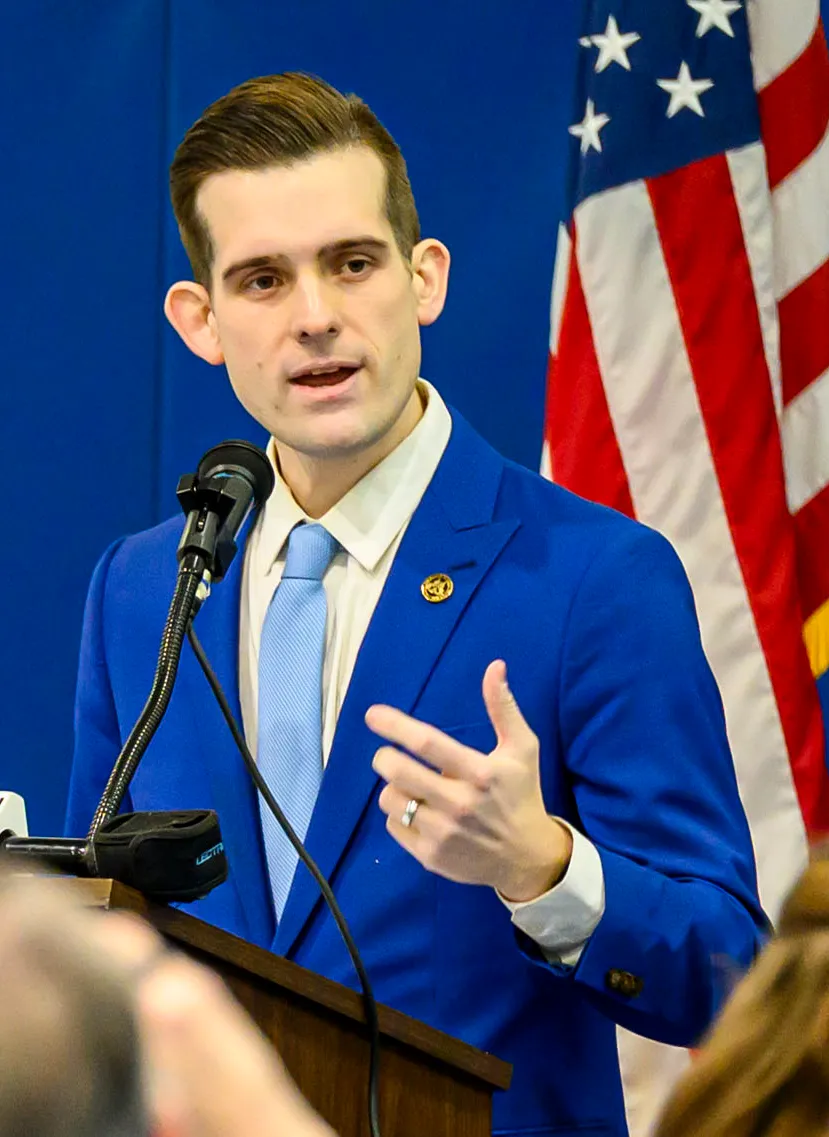 Josh Siegel speaks Monday, Jan. 5, 2026, during his swearing-in...