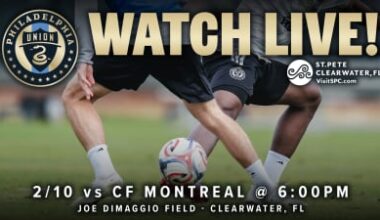 Philadelphia Union to stream club's preseason finale versus CF Montreal on Tuesday night