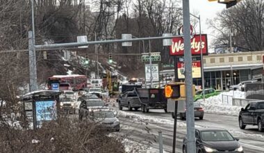 Pittsburgh water main break near Homestead Grays Bridge