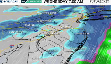 Snow showers Wednesday in Philadelphia region could impact morning commute. Here's the weather forecast.