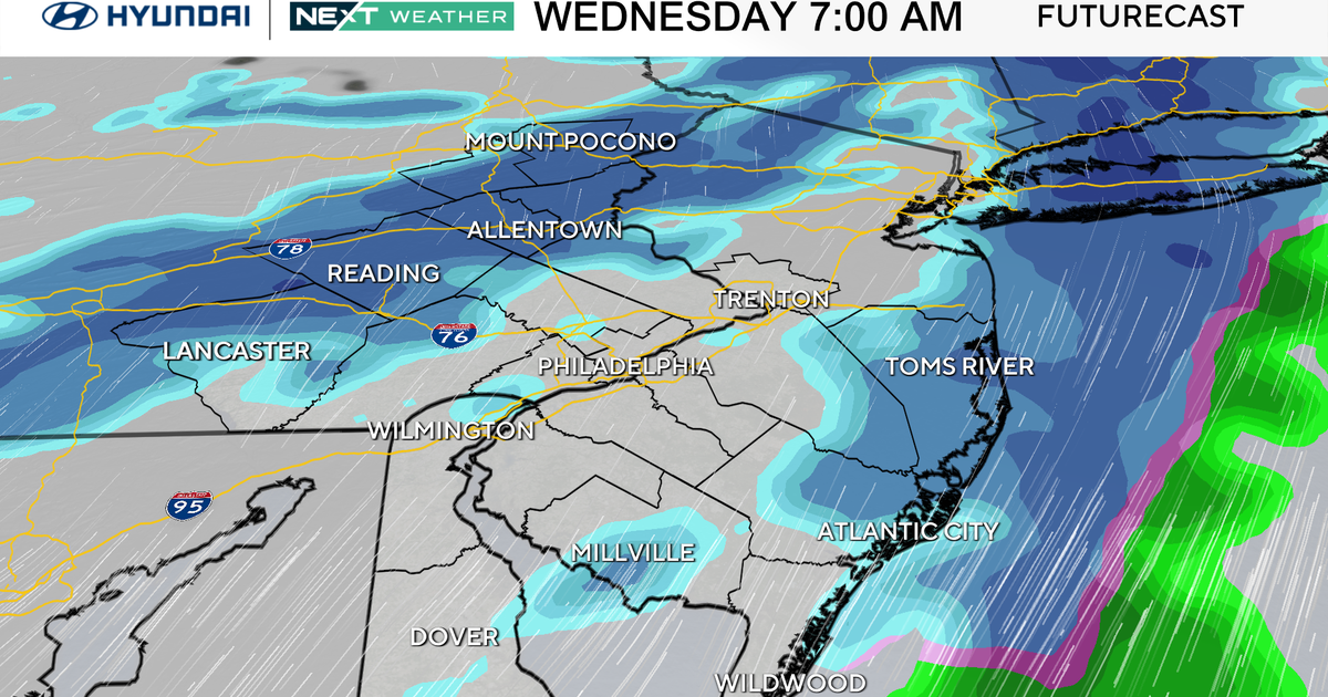 Snow showers Wednesday in Philadelphia region could impact morning commute. Here's the weather forecast.