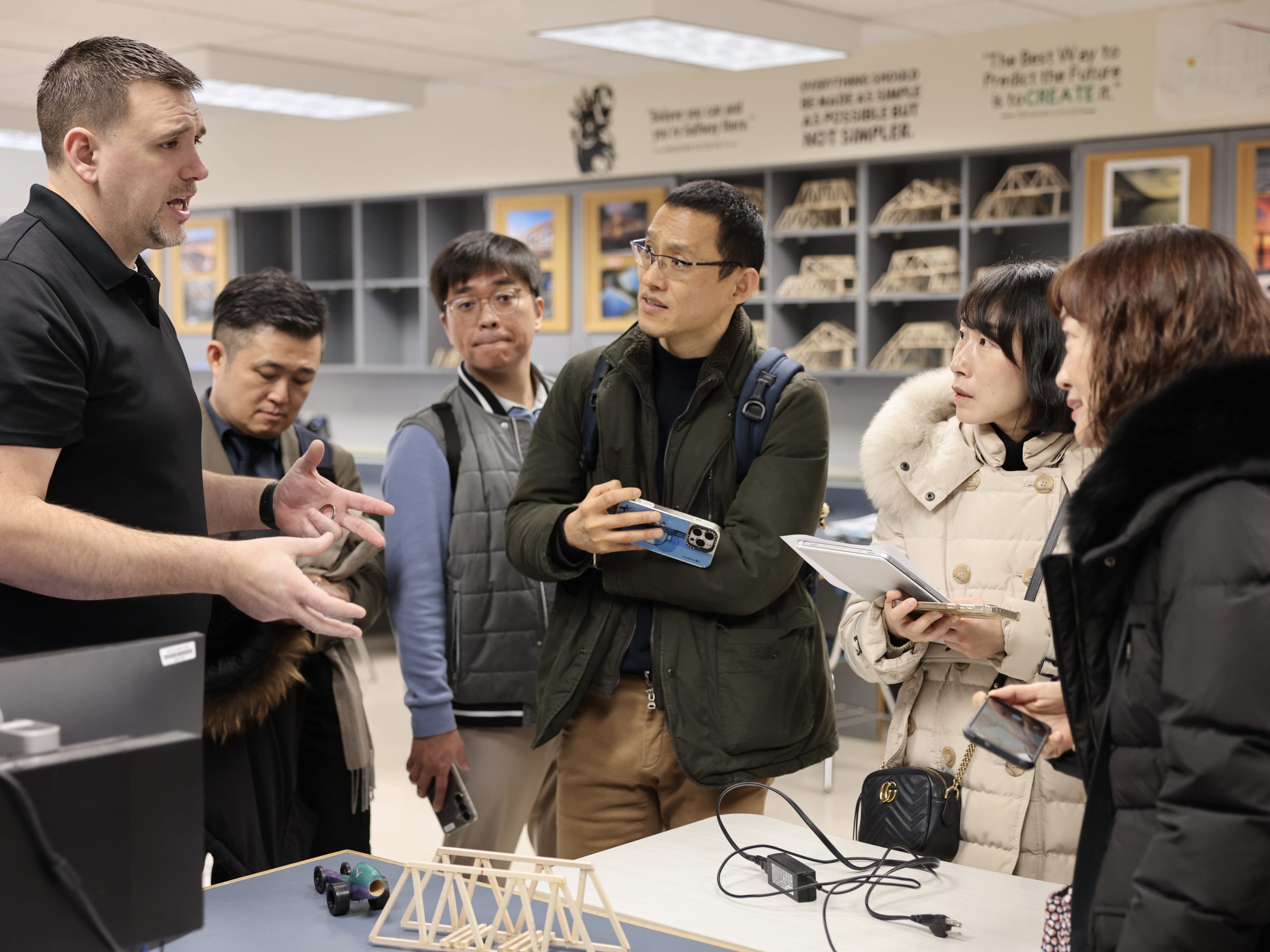 group of people talking