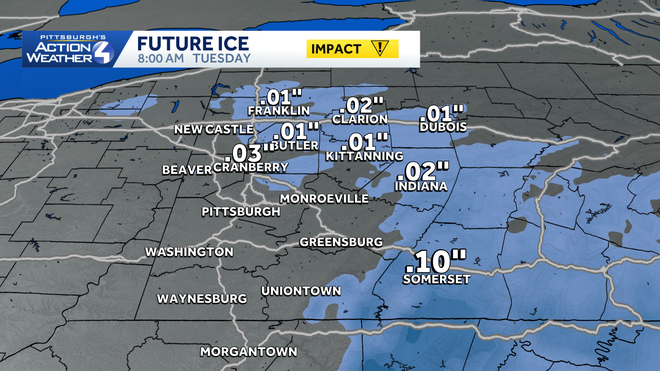 while freezing rain is expected tuesday morning, significant icing is not.