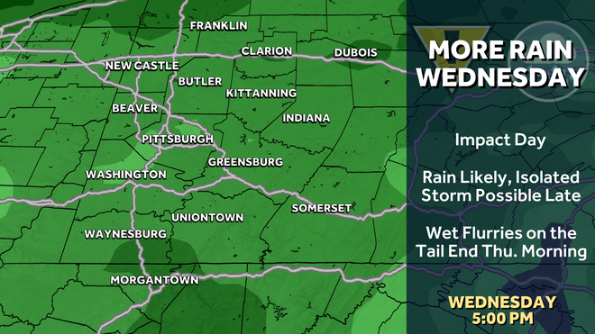 western pa: dry days to start the week