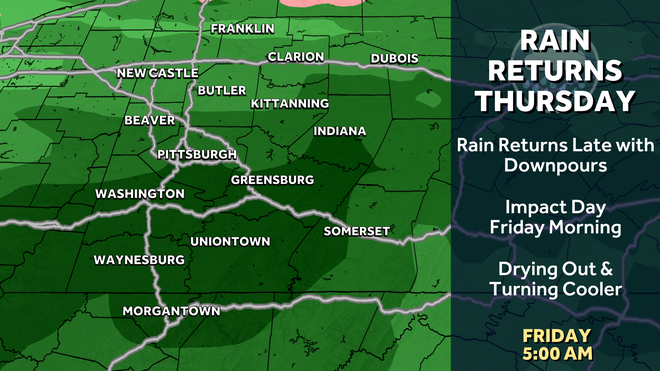 western pa: warming up through thursday