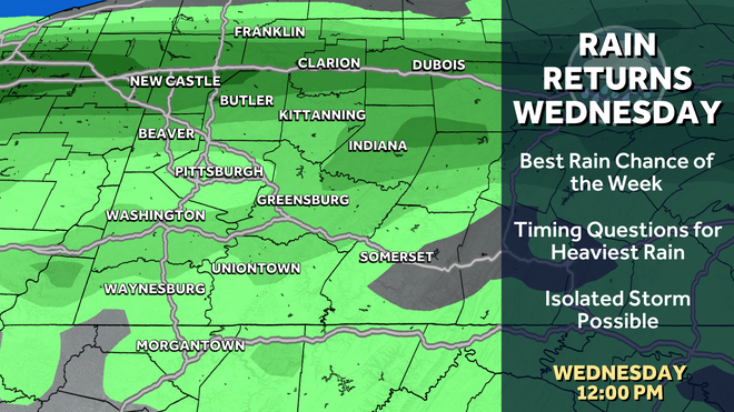Western PA: Warming up before rain returns mid-week western pa: warming up before rain returns mid-week