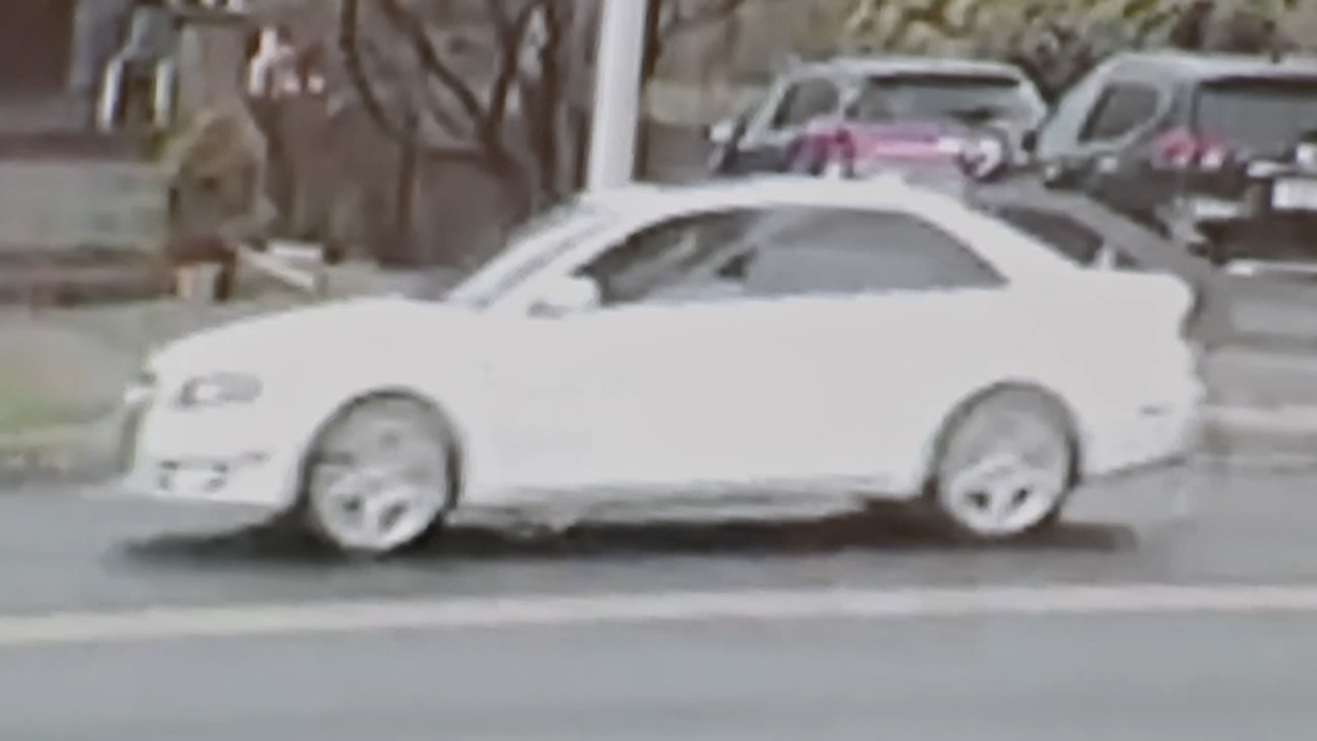 Pictured: The vehicle sought after a fatal road rage shooting in Drexel Hill, Pa. on March 25, 2022.