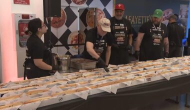 On National Cheesesteak Day, Philadelphia sets world record for "Longest Line of Cheesesteaks"