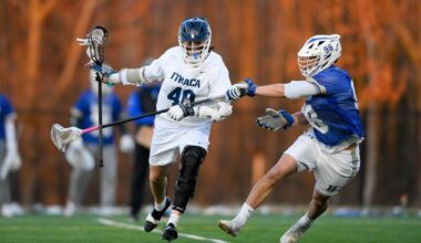 Ithaca Men’s Lacrosse Earn First Win of the Season, Holding on Against Scranton 13-10