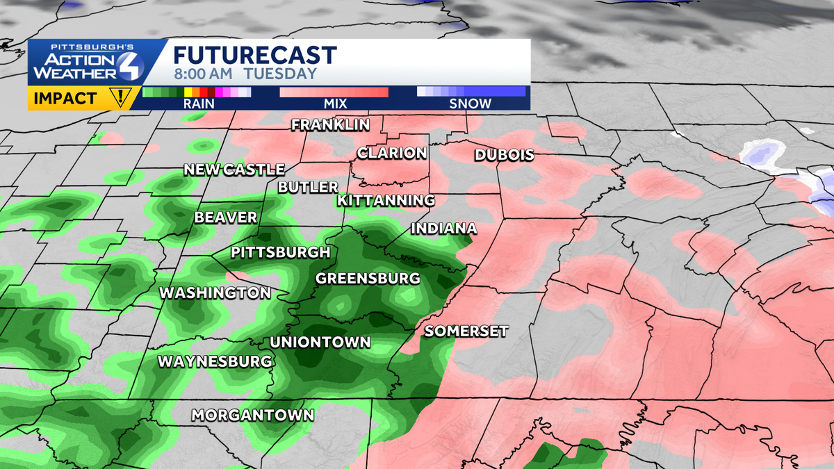Chilly Sunday, Impact Day Tuesday