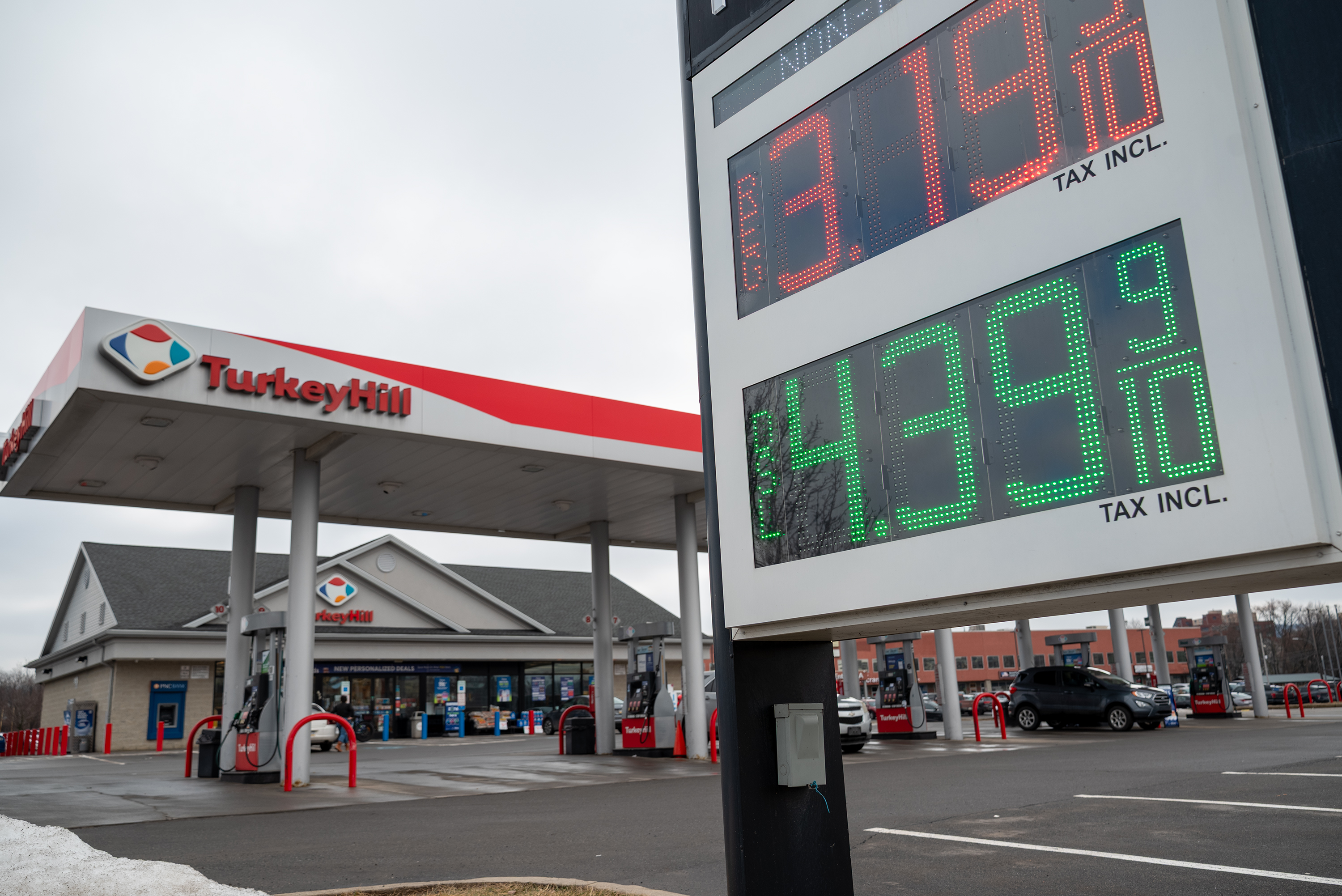 Gas prices at the Turkey Hill on N. Main Ave....
