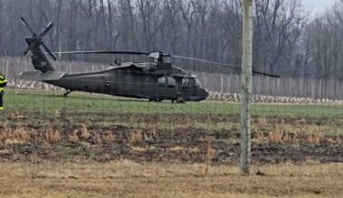 Military helicopter makes 'precautionary' landing in Berks County, Pa.