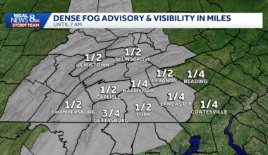 Dense fog advisory in effect for all of south-central Pa.