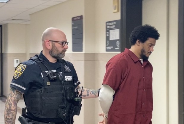 Raymond Bautista is escorted by a deputy sheriff from a Montgomery County courtoom on March 3, 2026, after he admitted to brutal domestic assault of pregnant woman. (Photo by Carl Hessler Jr. - MediaNews Group)