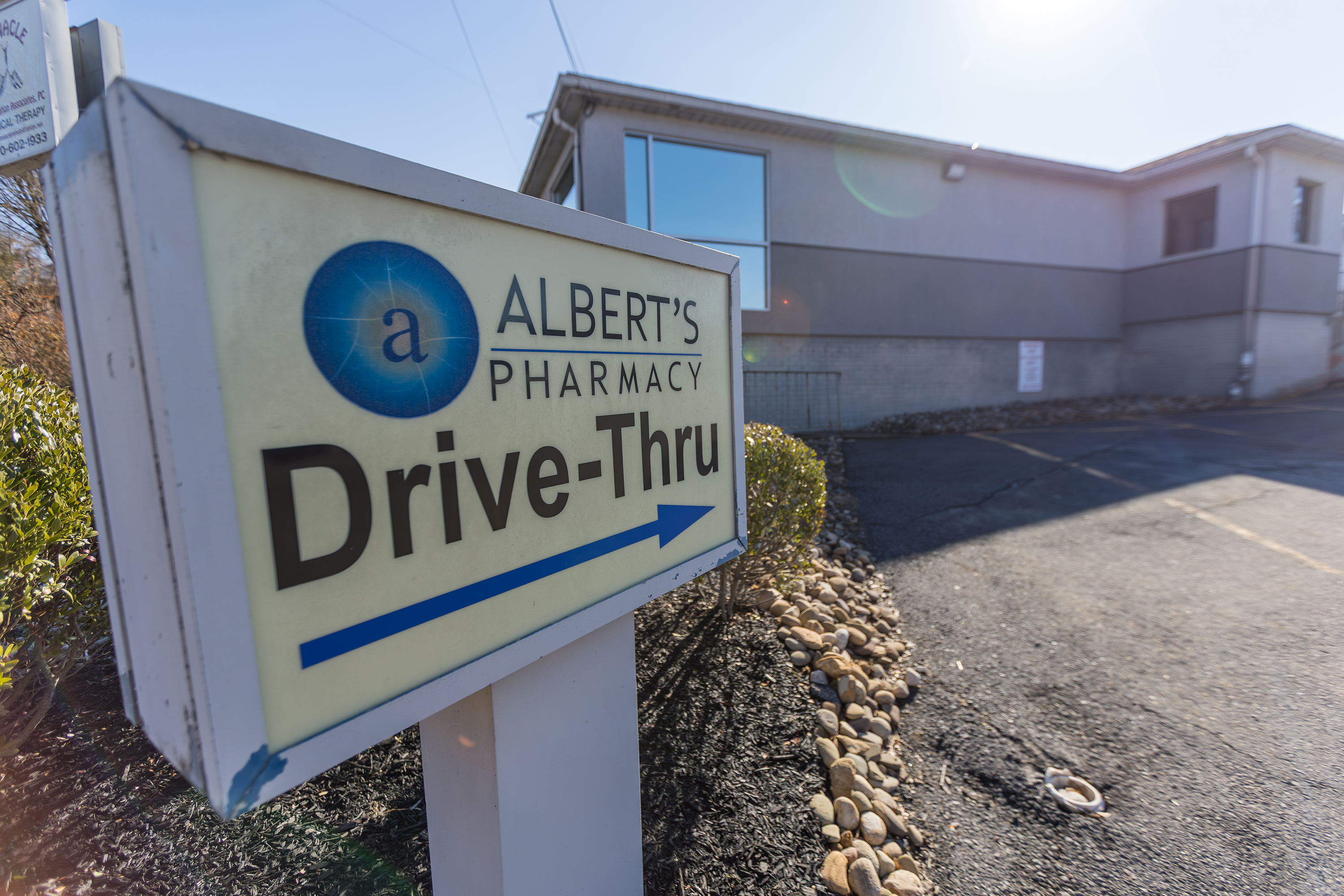 The drive-thru at Albert’s Pharmacy in Pittston on Wednesday, March...