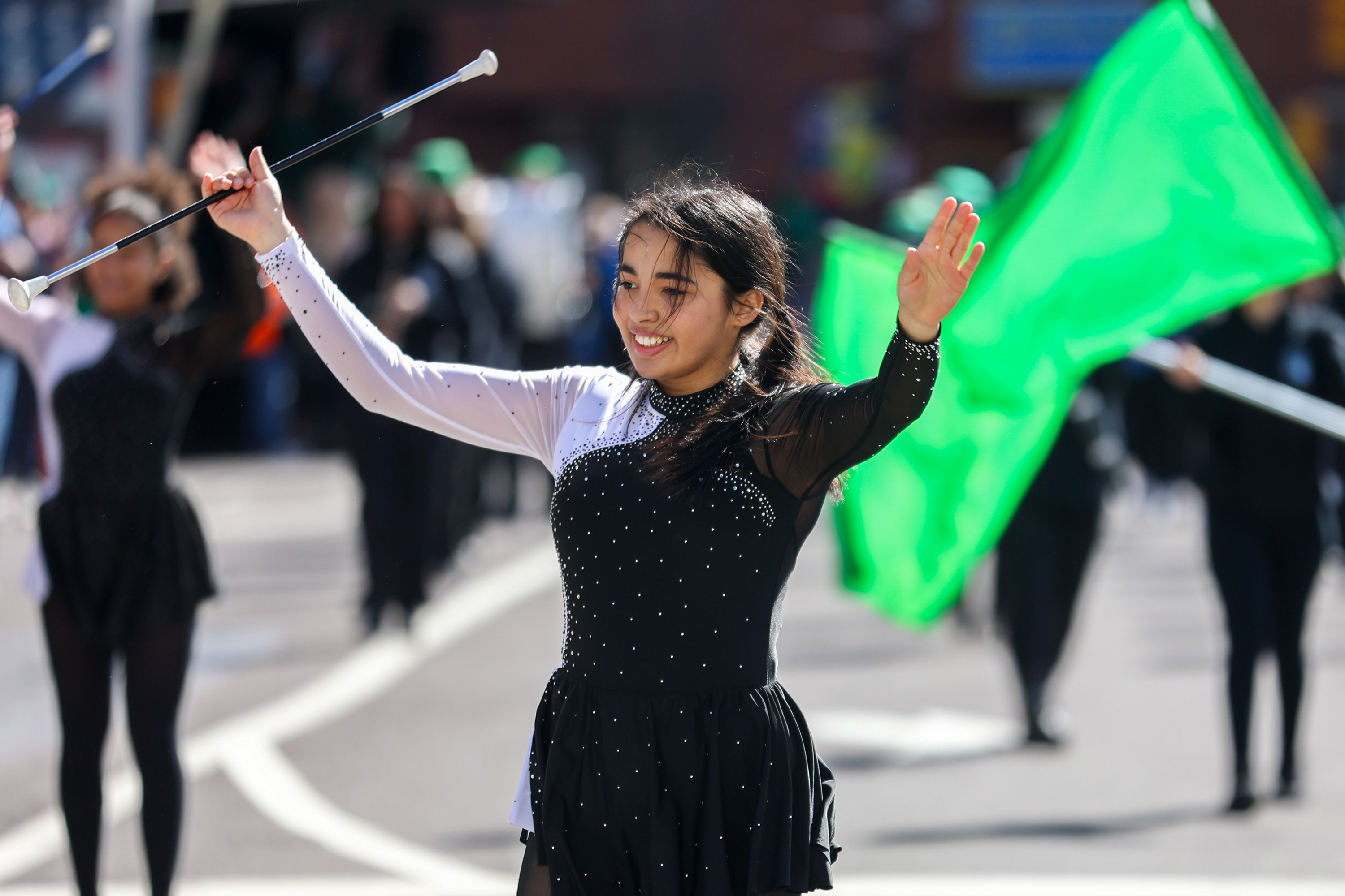 Wilkes-Barre Area’s Isabella DeGraffenreid dances in the Wilkes-Barre St. Patrick’s...
