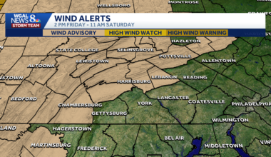 Wind advisory issued for most of south-central Pa.