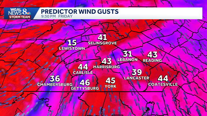 South-central PA braces for strong winds; power outages, downed trees possible